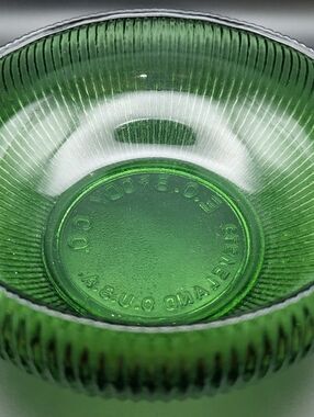 Hoosier Glass E.O. Brody Green Ribbed Candy Dish-Vintage